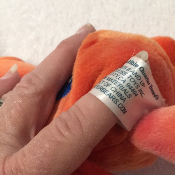 2001 New York State quarter orange beanie bear with authentic NY quarter - Picture 6 of 6